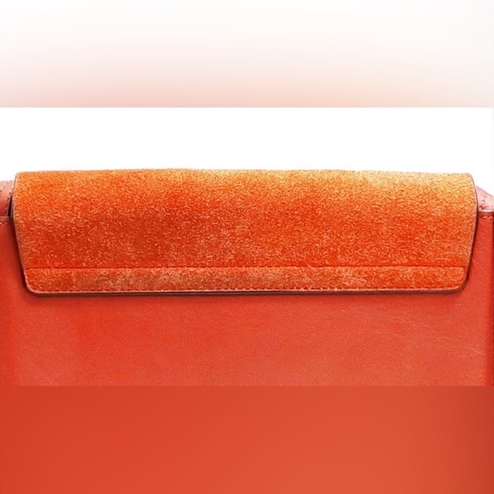 Authentic Chloe Faye Suede & Leather Shoulder Crossbody Bag   Orange 🍊 - Picture 10 of 11